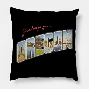 Greetings from Oregon Pillow