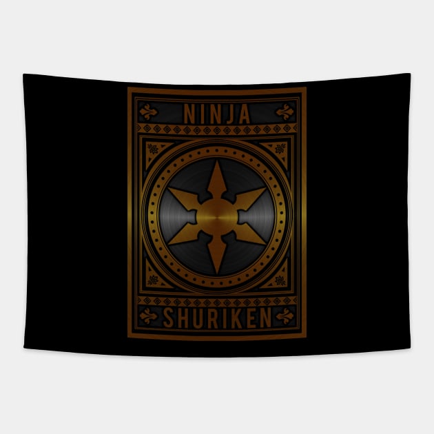 Ninja Shuriken Tapestry by Durro