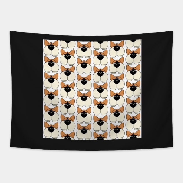 Corgi Butts Tapestry by implexity