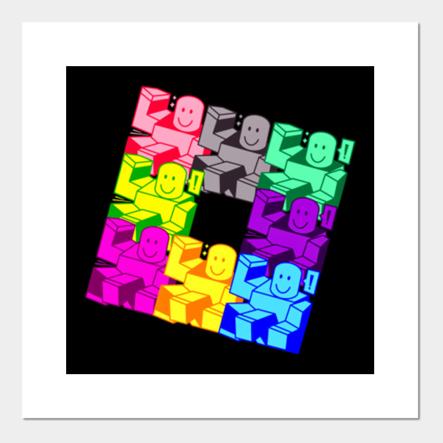 Funny Game Characters Roblox Color Blox Roblox Posters And Art Prints Teepublic - funny game roblox