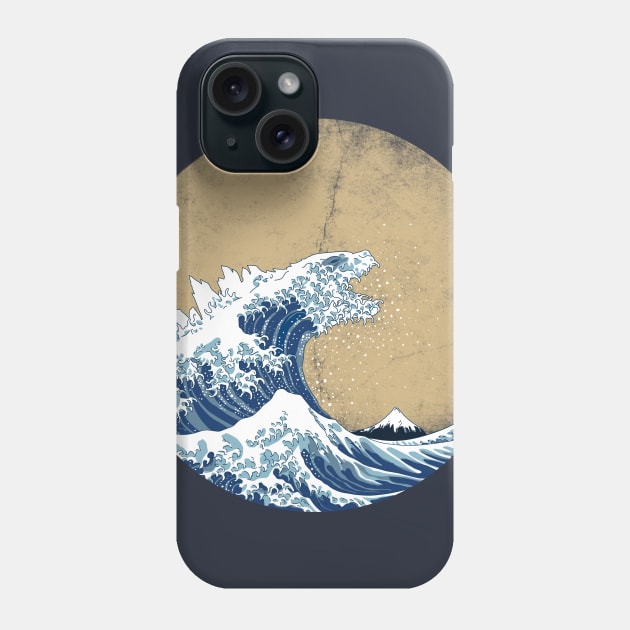 Hokusai Kaiju - Vintage version Phone Case by Mdk7