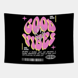 Good Vibes Positive Vibes Happy Shirt For Happy People Tapestry