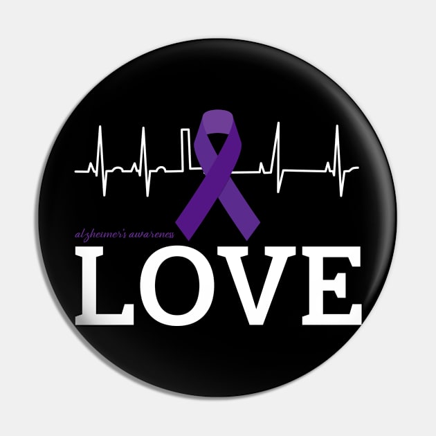 LOVE Products for Survivors National Alzheimer's Awareness Pin by New Hights