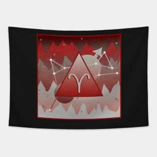 Aries Zodiac Sign Tapestry