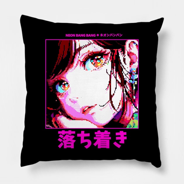 Y2K Anime Girl Pillow by Neon Bang Bang