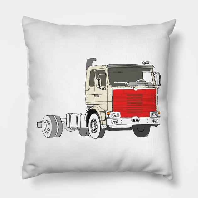 Juggernaut, Vintage Truck, Oldtimer Lorry, Transprt Paintings Pillow by SW-Longwave