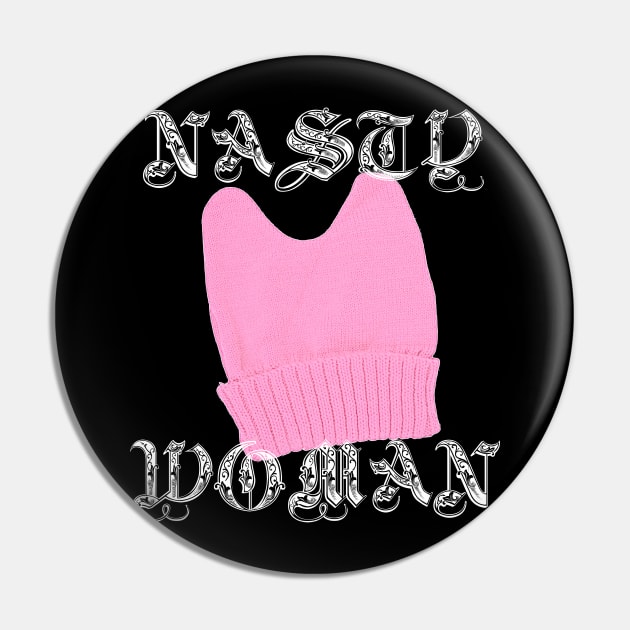 Nasty Woman Pink Pussie Hat Pin by Orikall