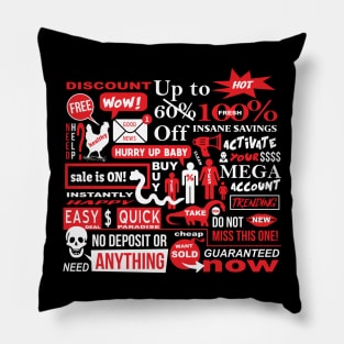 Funny Marketing Style Design Pillow