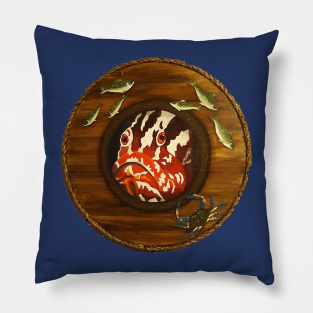 Grumpy Grouper Pillow by Cottin Pickin Creations