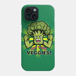 Eat Your Veggies Funny Broccoli Phone Case