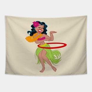 Hula Hoop Girl Tapestry