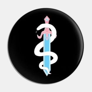 Sword and Snake (Transgender Colors) Pin