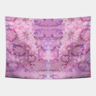 Shades of Purple Liquid Paint - Watercolor Rain Painting Mirror Pattern Tapestry