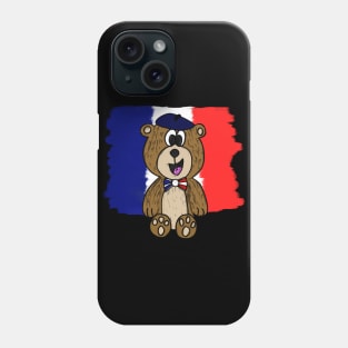 Bastille Day 14 July French Bear Tricolore Funny Phone Case