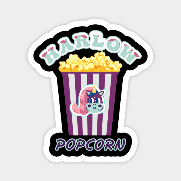 Harlow And Popcorn Funny Popcorn The Pony Magnet by Selva_design14