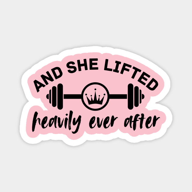 She Lifted Heavily Gym Girl Magnet by The WYLD Tribe