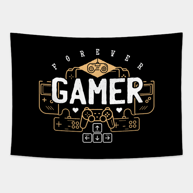 Forever Gamer | Gamer Gift Idea Tapestry by LR_Collections