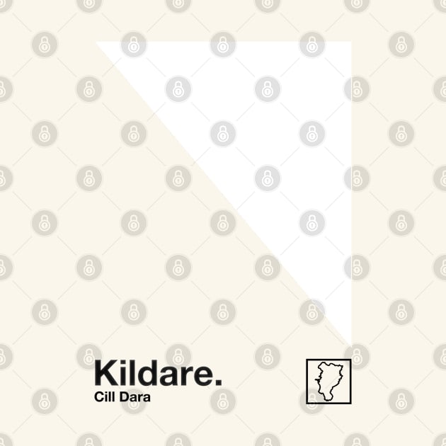 County Kildare / Original Retro Style Minimalist Poster Design by feck!