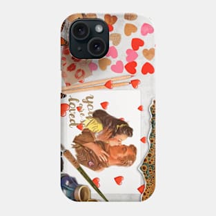 Vintage Valentine Kisses Phone Case