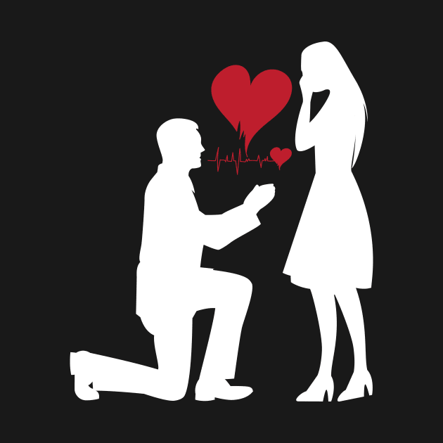 Marriage Proposal T-shirt by Zooha131