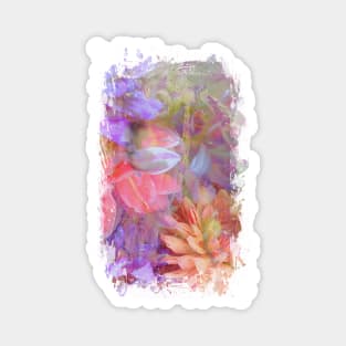 Flower Fairy Double Exposure Fantasy Art Magnet