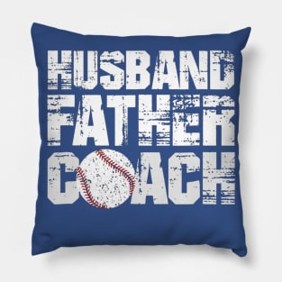 Husband Father Coach Softball Baseball Dad Pillow