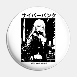 Cyberpunk Manga Girl Pin