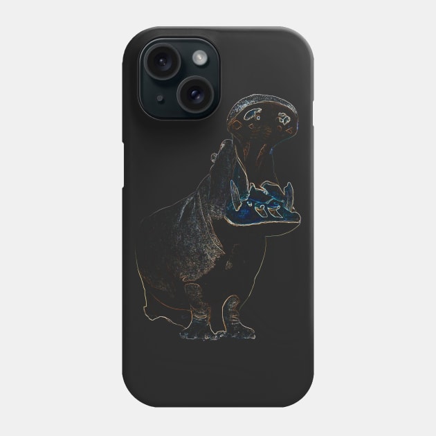 hippo Phone Case by hottehue