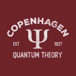 Copenhagen interpretation of quantum mechanics Vintage distressed college design T-Shirt