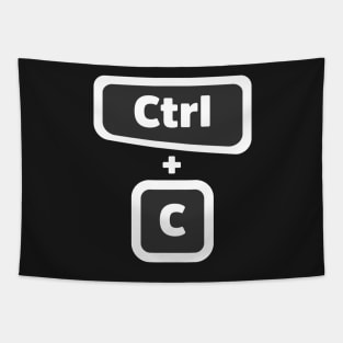 Ctrl + C  - Computer Programming - Dark Color Tapestry