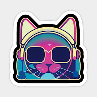 Cute Cat Punk Magnet
