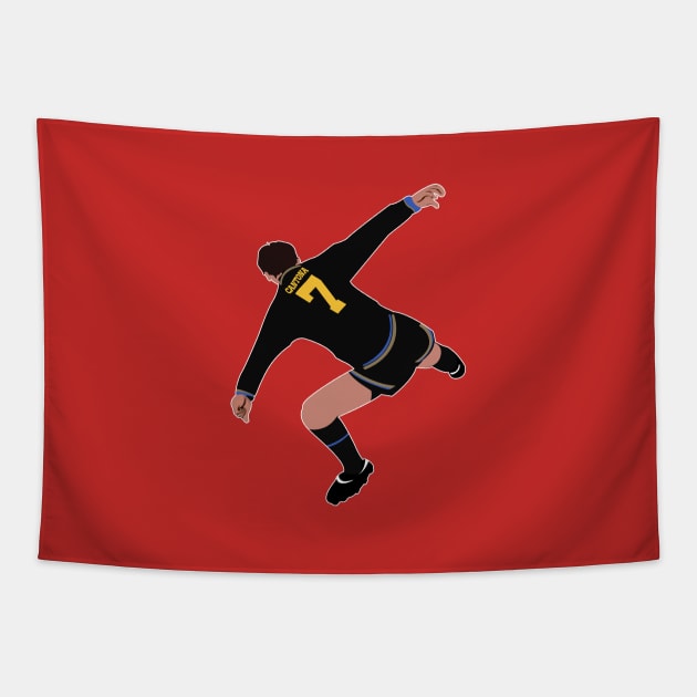 Eric Cantona Kung Fu Kick Tapestry by TheUnitedPage