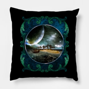 Wondeful tropical island in the night Pillow