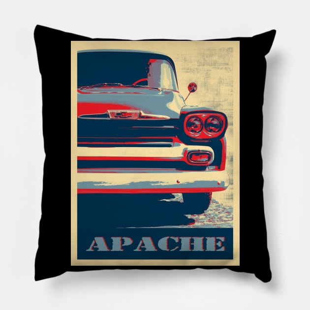 1958 chevrolet apache - pickup Pillow by hottehue