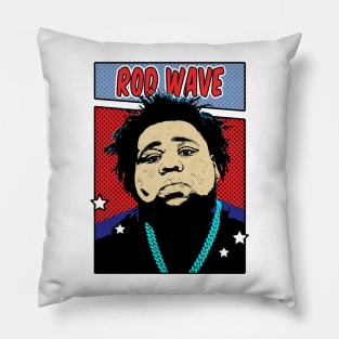 Rod Wave Pop Art Comic Style Pillow