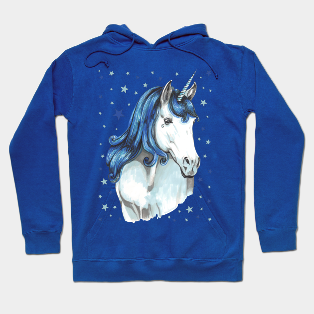 blue unicorn hoodie