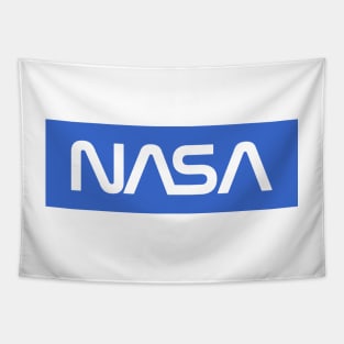 NASA Box Logo - Lighter Blue 2 Tapestry