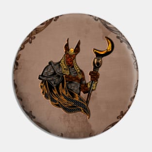 Anubis, steampunk design Pin