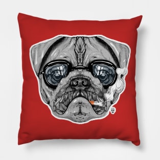 Intelectual Pug Pillow