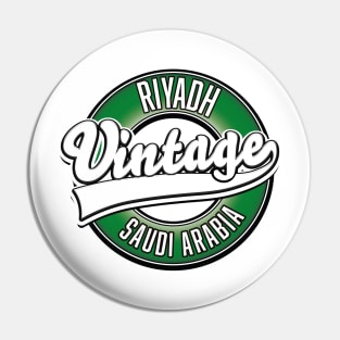 Riyadh Saudi Arabia Vintage logo Pin