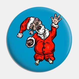 Cartoon Zombie Undead Santa Claus Father Christmas Pin