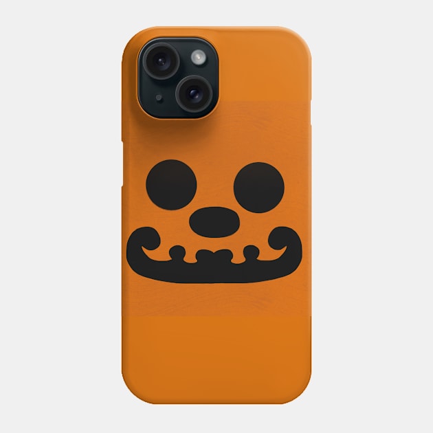 Cute Pumpkin Face Phone Case by Clarmeleon