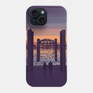 West Pier Sunset Phone Case