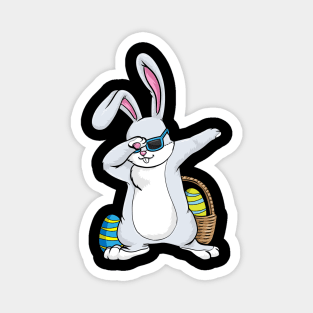 Bunny with Sunglasses and Egg at Hip Hop Dance Dab Magnet