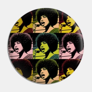 Angela Davis - Superstar in Earthy Tones Pin