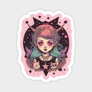 Cute Occult Girl Magnet