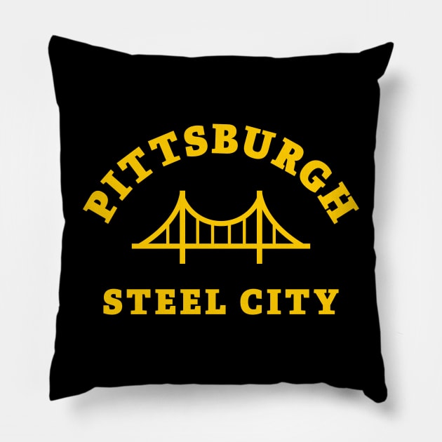 Pittsburgh Steel City Pillow by ObiPatricKenobi