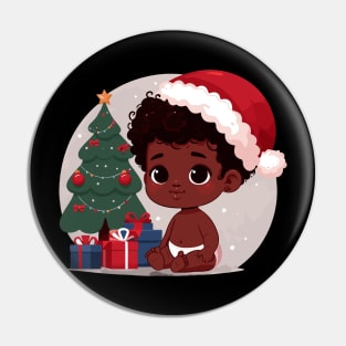 Afrocentric Baby Christmas Pin