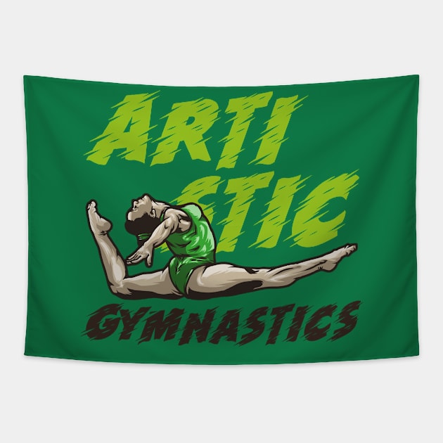 vector of women artistic gymnastic Tapestry by gintocolo