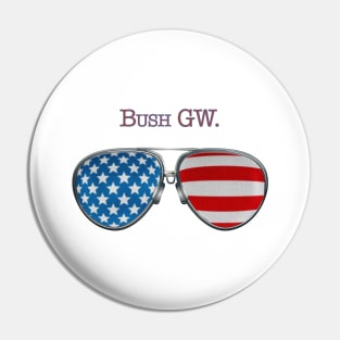 USA GLASSES GEORGE WALKER BUSH Pin